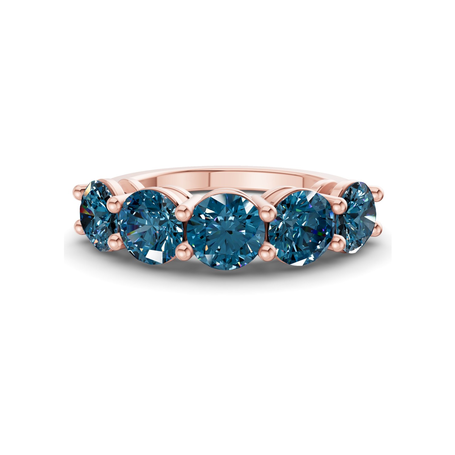 14ct Rose Gold Elowyn Round Lab Diamond Anniversary Band (1/2 Ct. Tw.) front image