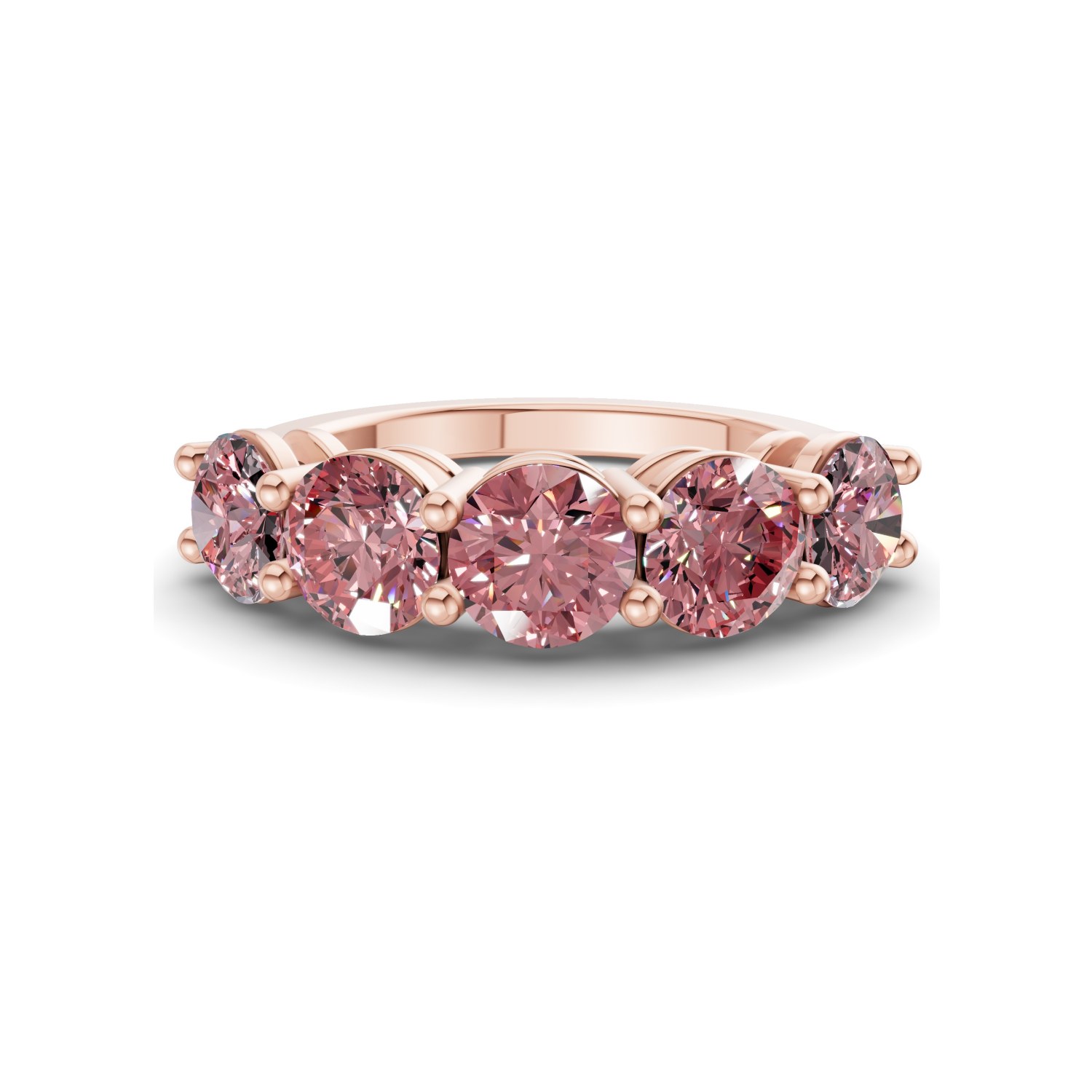 14ct Rose Gold Elowyn Round Lab Diamond Anniversary Band (1/2 Ct. Tw.) front image