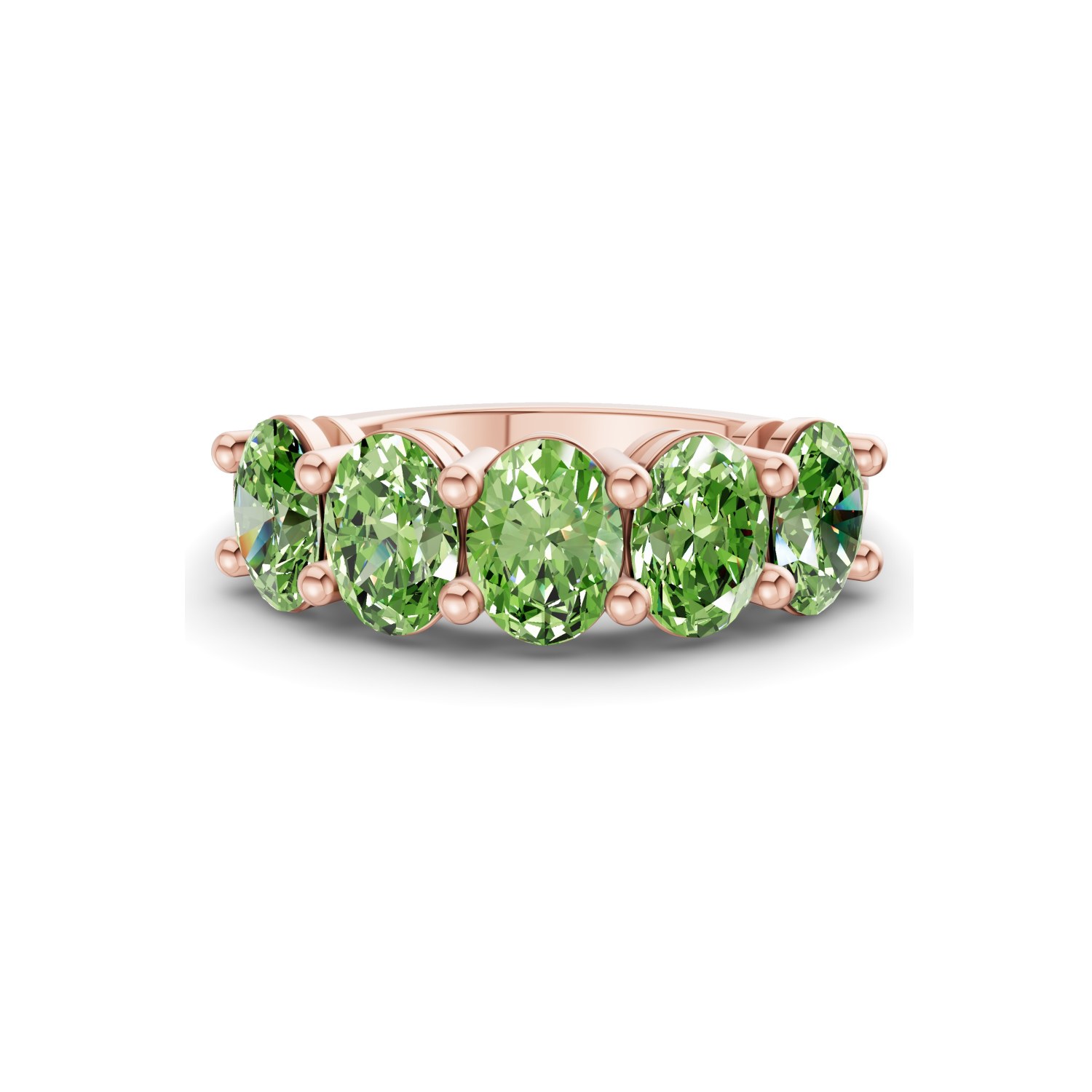 10kt Rose Gold Portia Oval Lab Diamond Anniversary Band (2 Ct. Tw.) front image