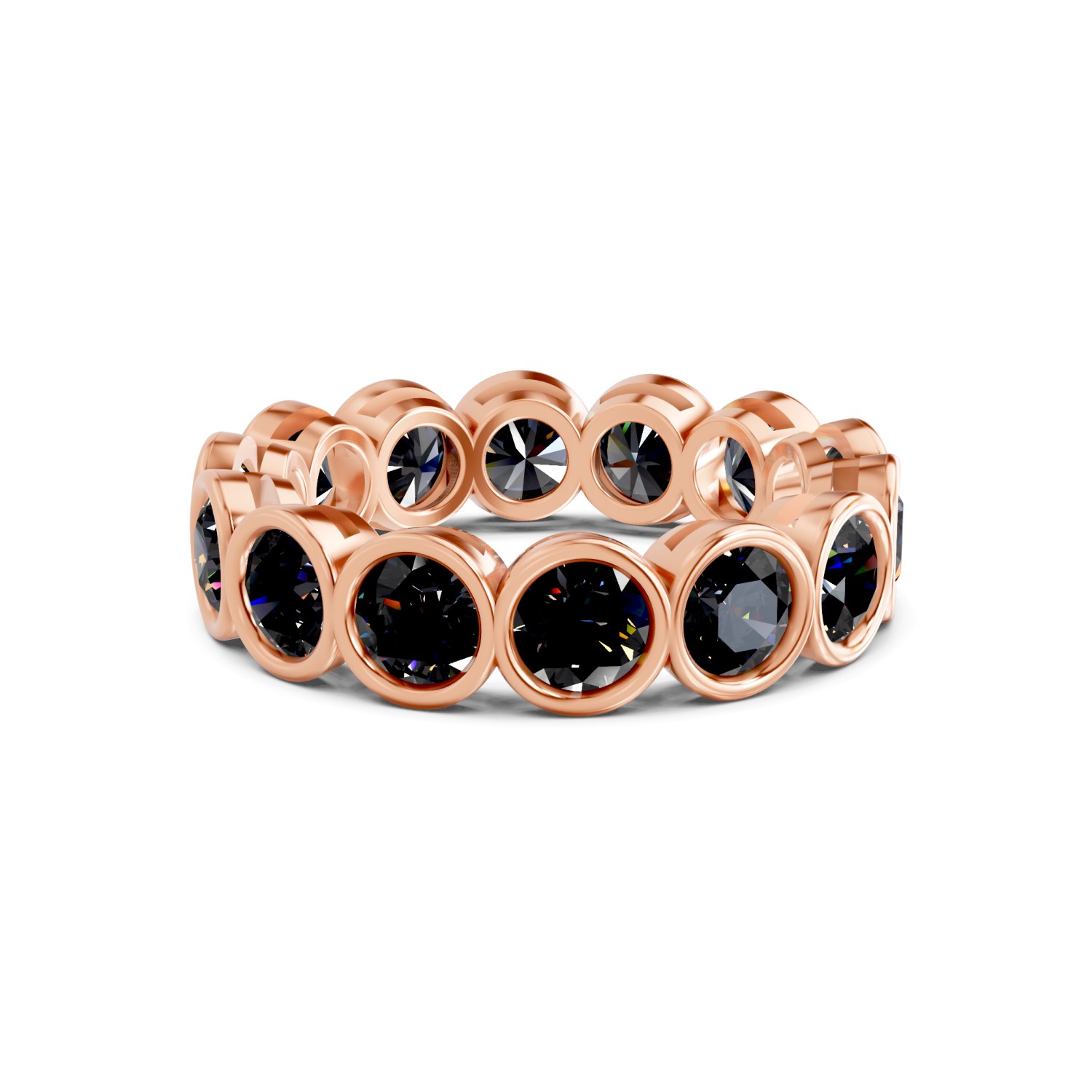 10kt Rose Gold Dream Round Bezel Lab Diamond Eternity Ring (1 Ct. Tw.) front image