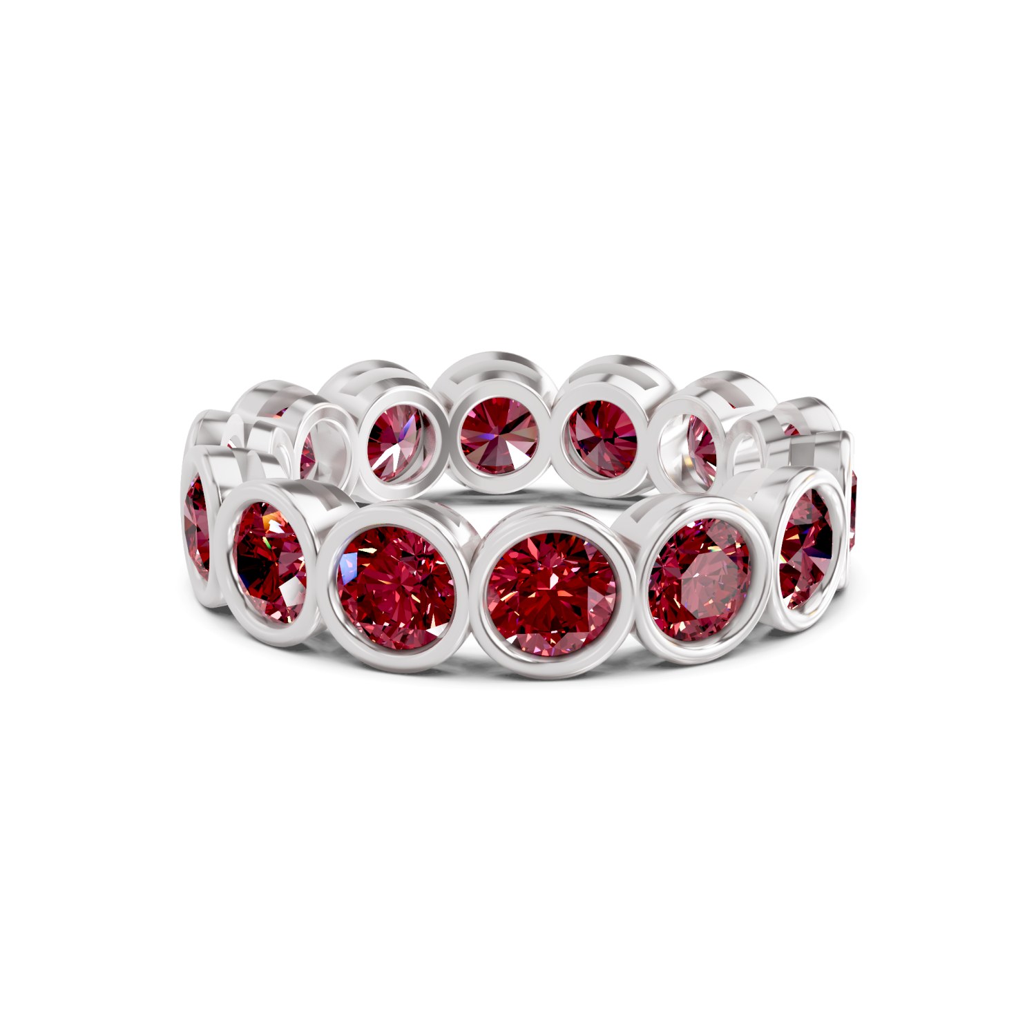 Platinum Dream Round Bezel Lab Diamond Eternity Ring (1 Ct. Tw.) front image
