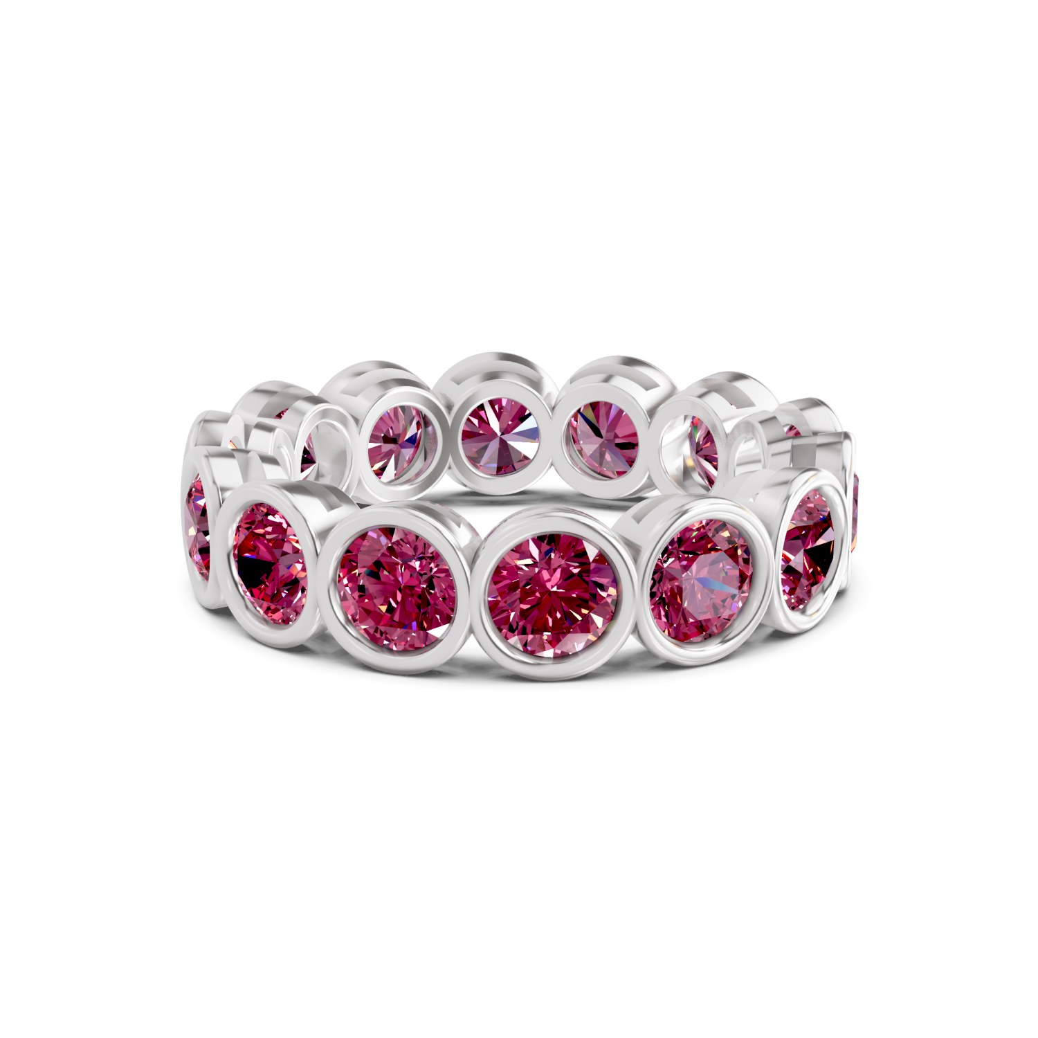 Platinum Dream Round Bezel Lab Diamond Eternity Ring (1 Ct. Tw.) front image