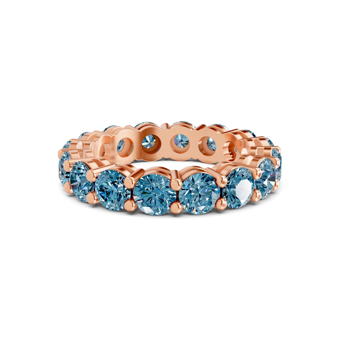 14kt Rose Gold Elysia Round Lab Diamond Eternity Ring (4 Ct. Tw.) front image