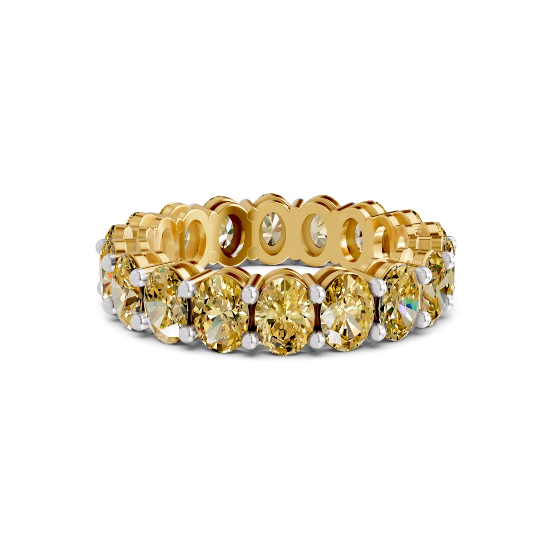 9ct Yellow Gold Camila Oval Lab Diamond Eternity Ring (5 Ct. Tw.) front image
