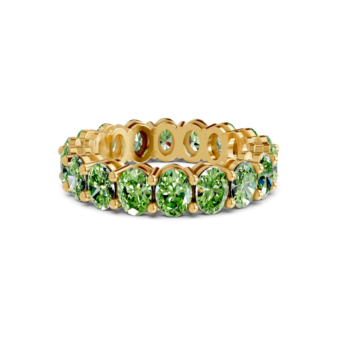9ct Yellow Gold Camila Oval Lab Diamond Eternity Ring (2 Ct. Tw.) front image