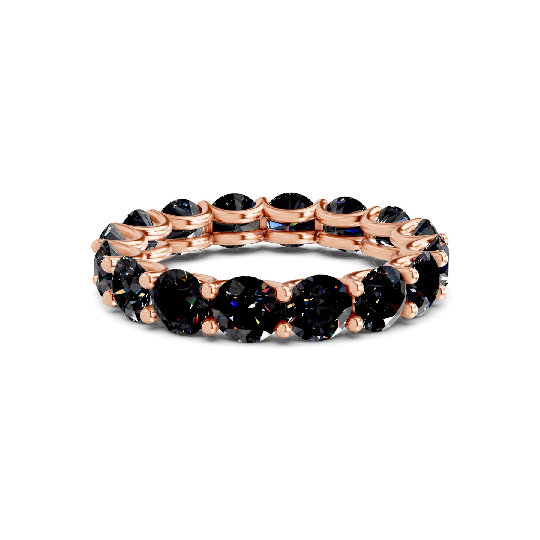 14ct Rose Gold Neveah Round Lab Diamond Eternity Ring (1 Ct. Tw.) front image
