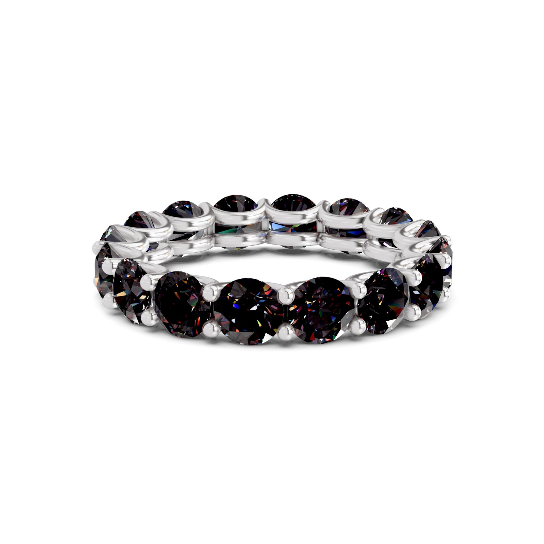 9ct White Gold Neveah Round Lab Diamond Eternity Ring (1 Ct. Tw.) front image