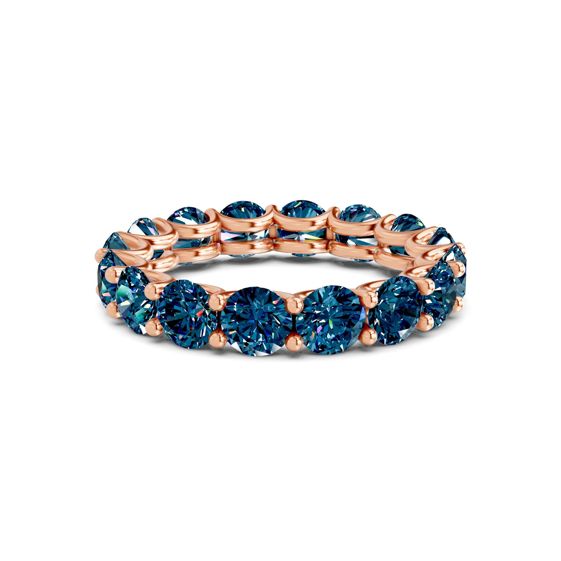 10kt Rose Gold Neveah Round Lab Diamond Eternity Ring (5 Ct. Tw.) front image