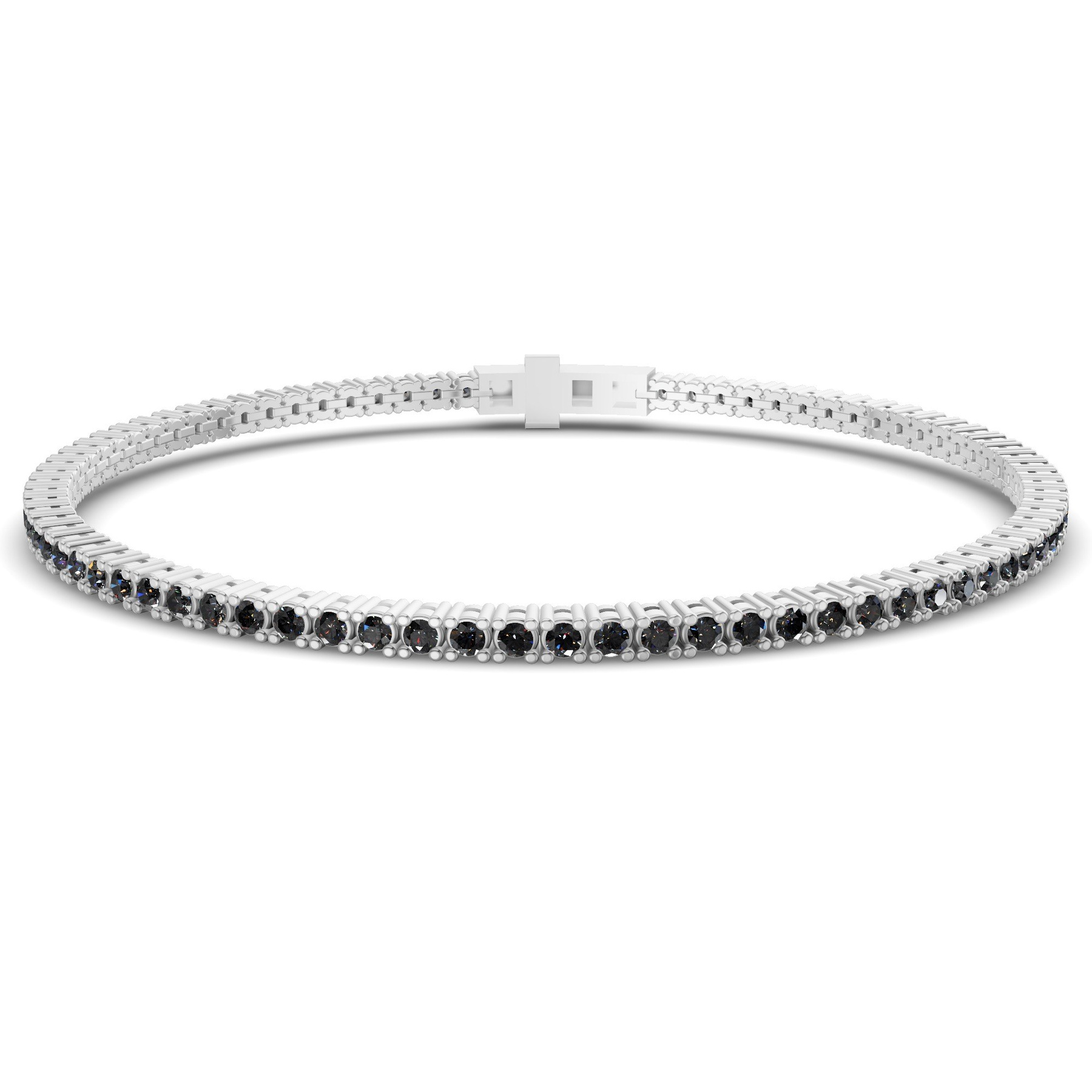 9ct White Gold Darcy Round Lab Diamond Tennis Bracelet (2 Ct. Tw.) front image