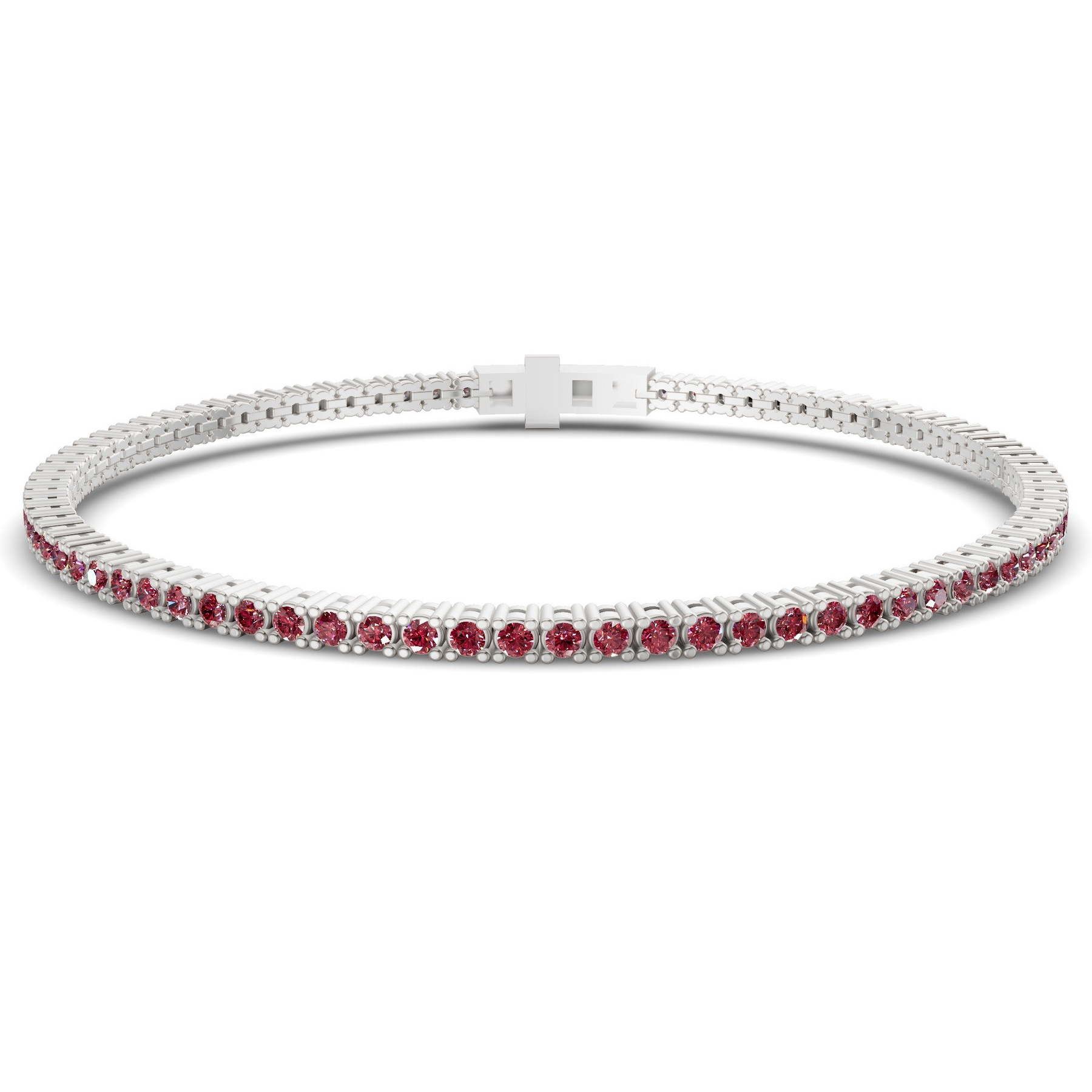 Platinum Darcy Round Lab Diamond Tennis Bracelet (2 Ct. Tw.) front image