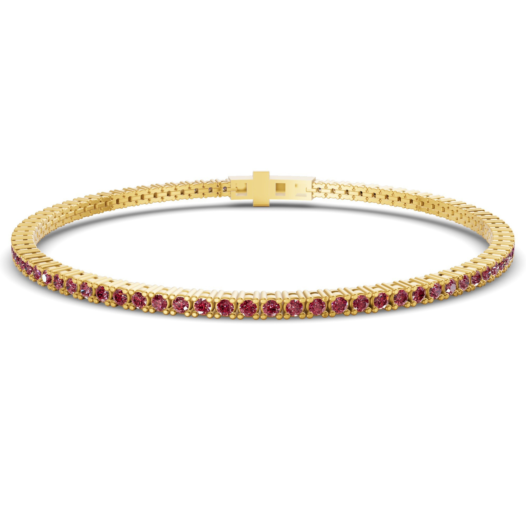 9ct Yellow Gold Darcy Round Lab Diamond Tennis Bracelet (2 Ct. Tw.) front image