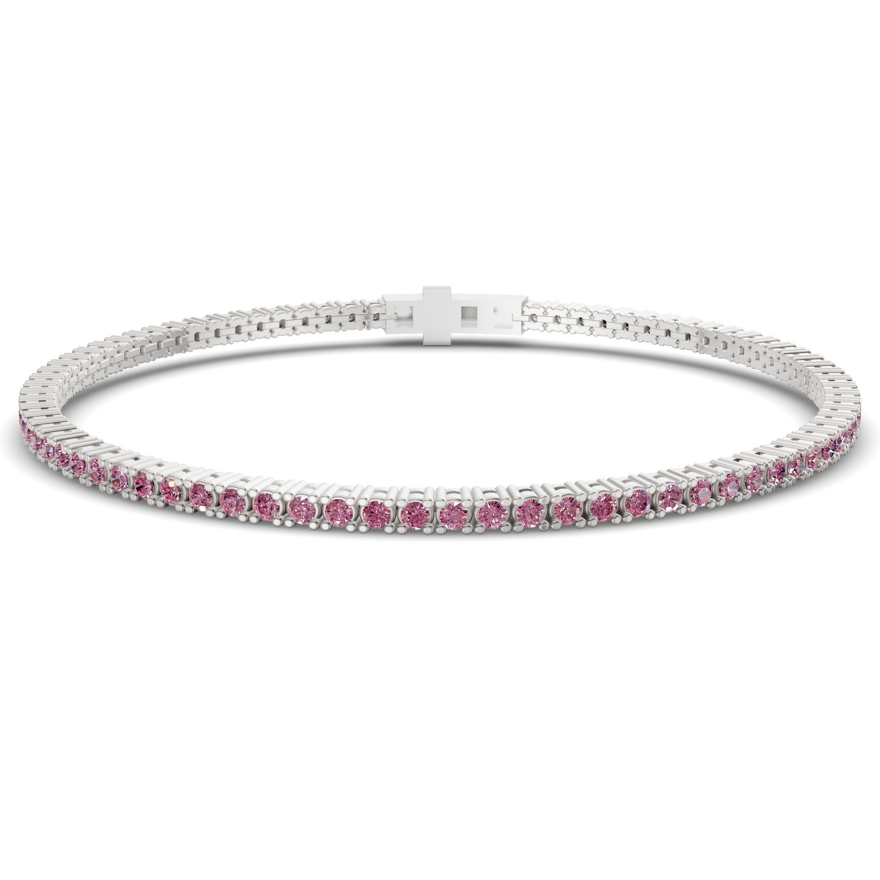 Platinum Darcy Round Lab Diamond Tennis Bracelet (2 Ct. Tw.) front image