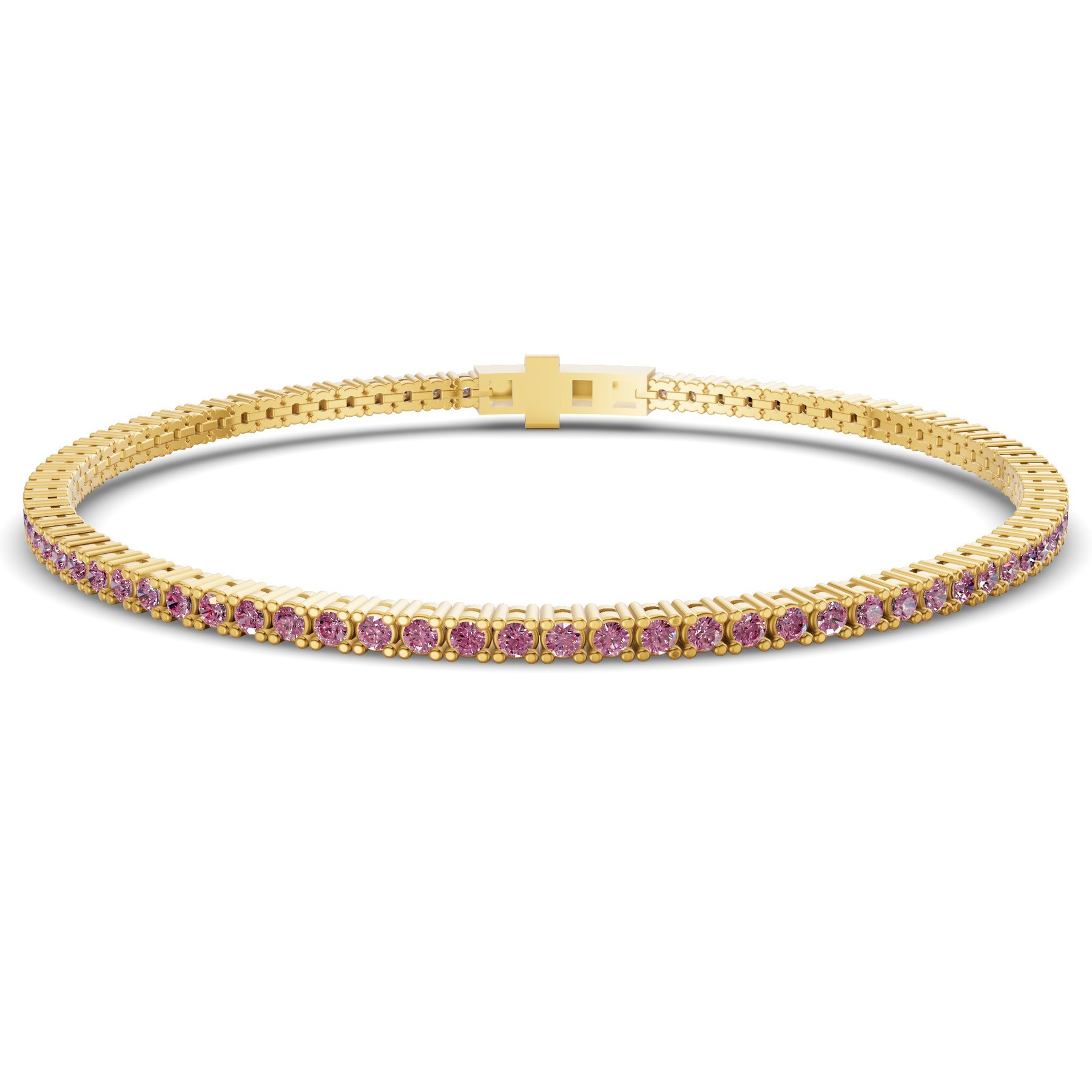 10kt Yellow Gold Darcy Round Lab Diamond Tennis Bracelet (2 Ct. Tw.) front image