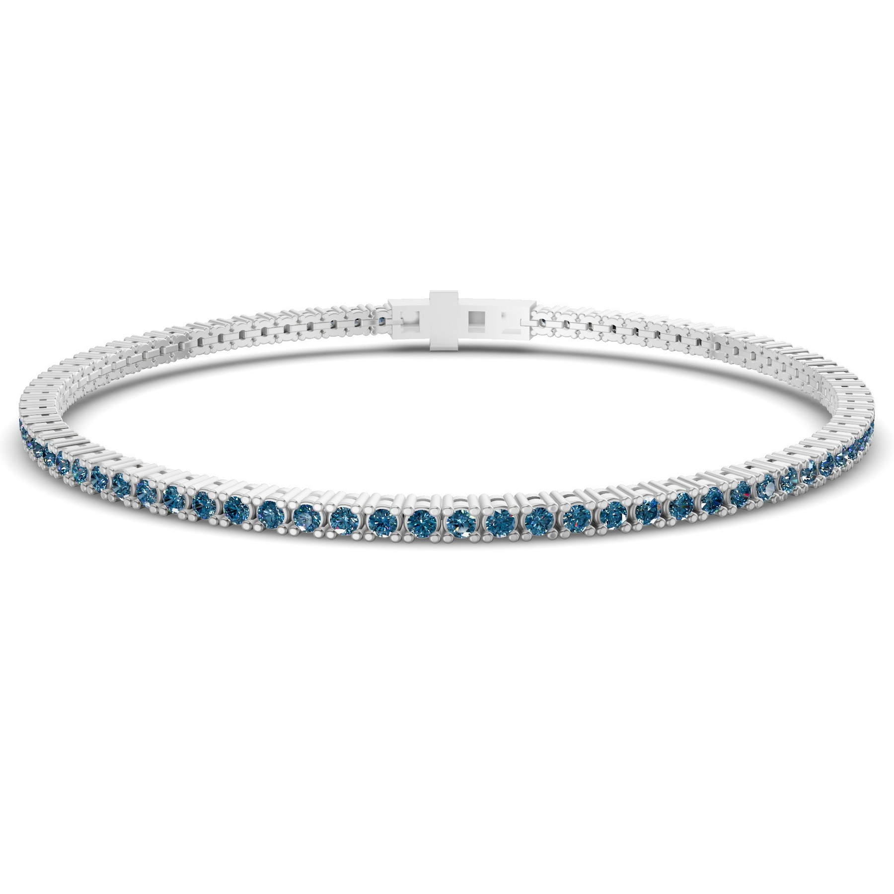 Platinum Darcy Round Lab Diamond Tennis Bracelet (2 Ct. Tw.) front image