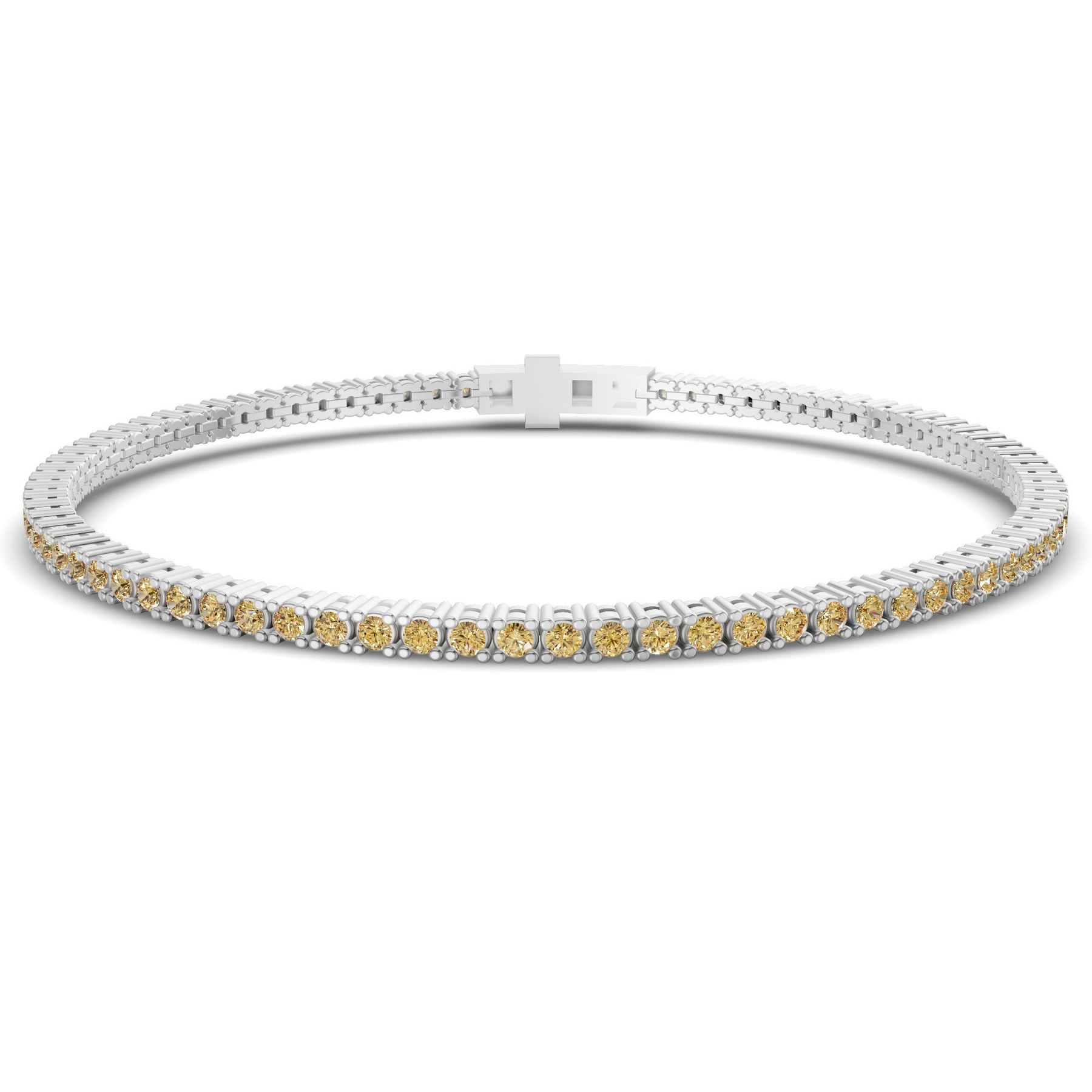 Platinum Darcy Round Lab Diamond Tennis Bracelet (2 Ct. Tw.) front image