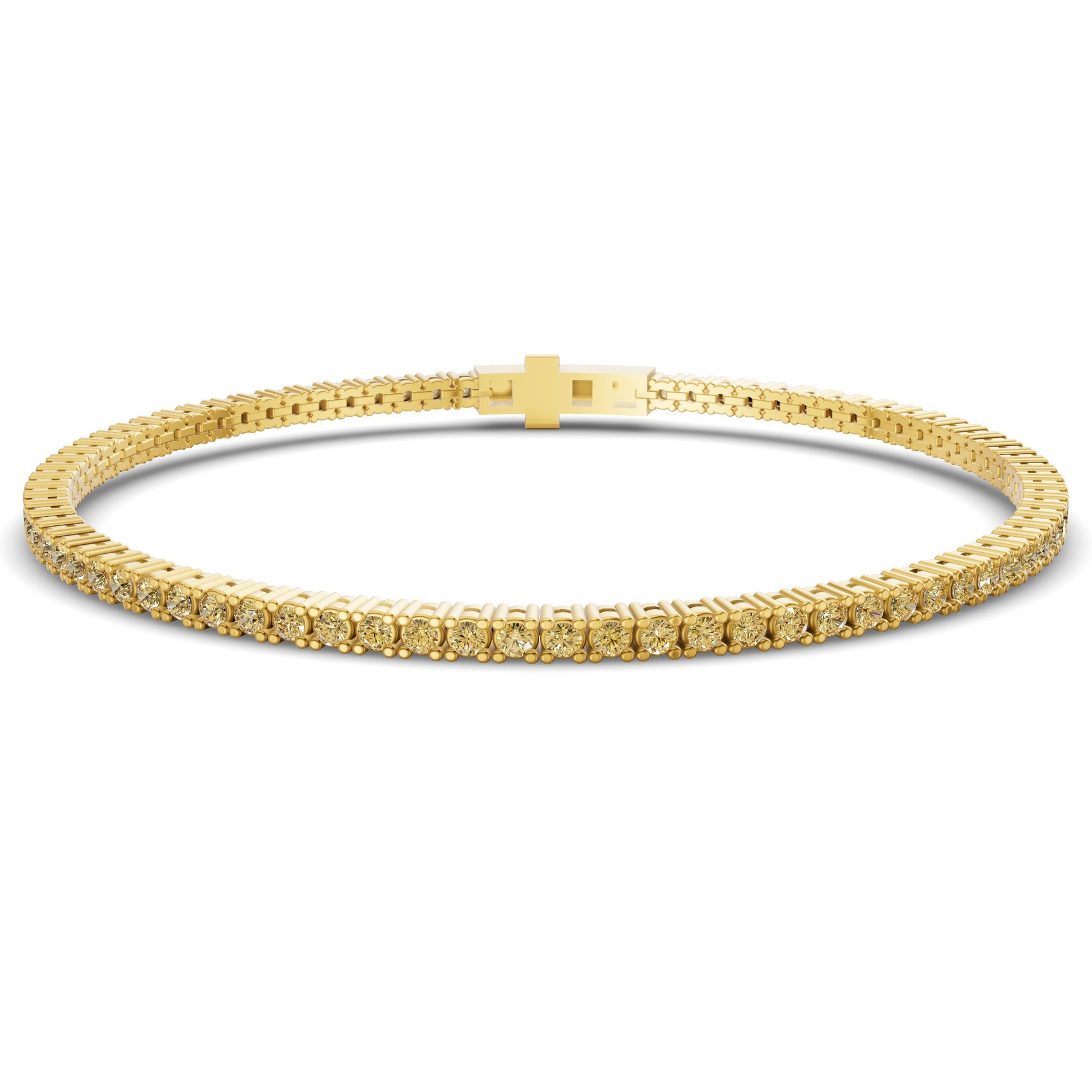 10kt Yellow Gold Darcy Round Lab Diamond Tennis Bracelet (2 Ct. Tw.) front image