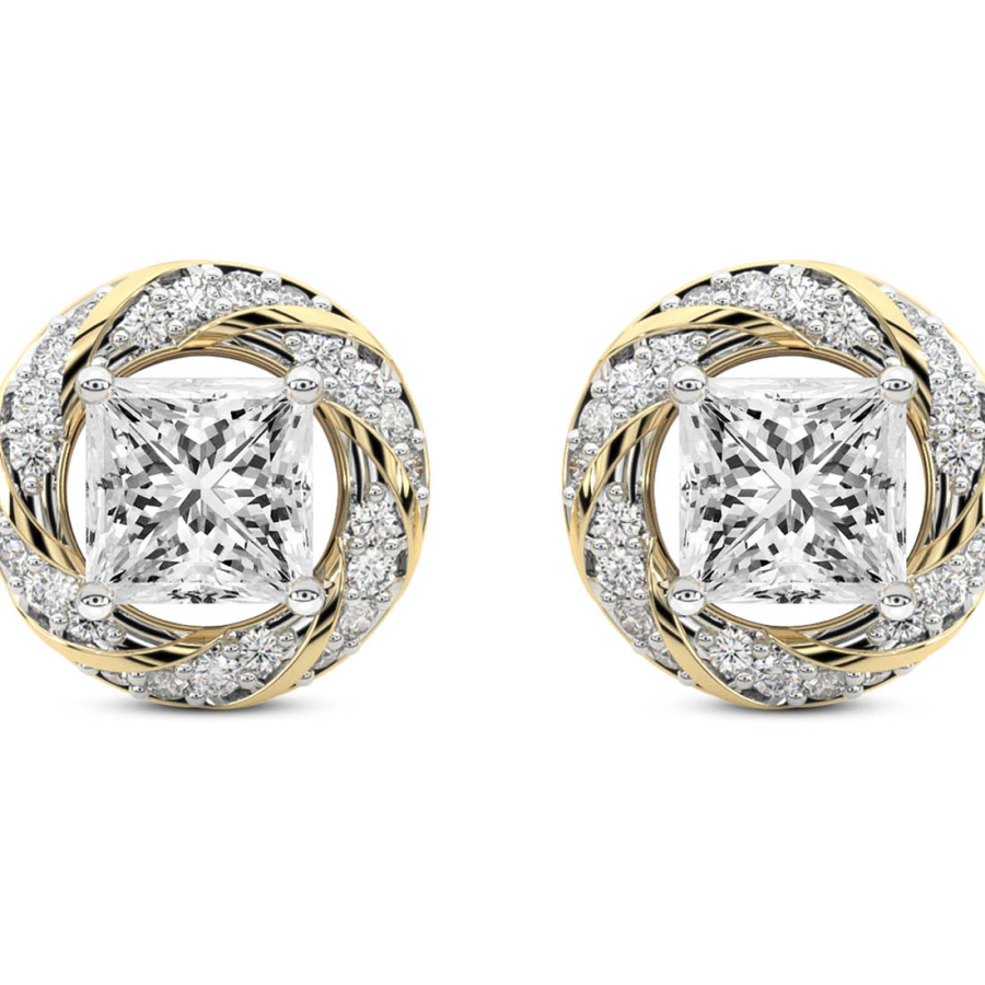 10kt Yellow Gold Luxe Lab Diamond Stud Earrings front image