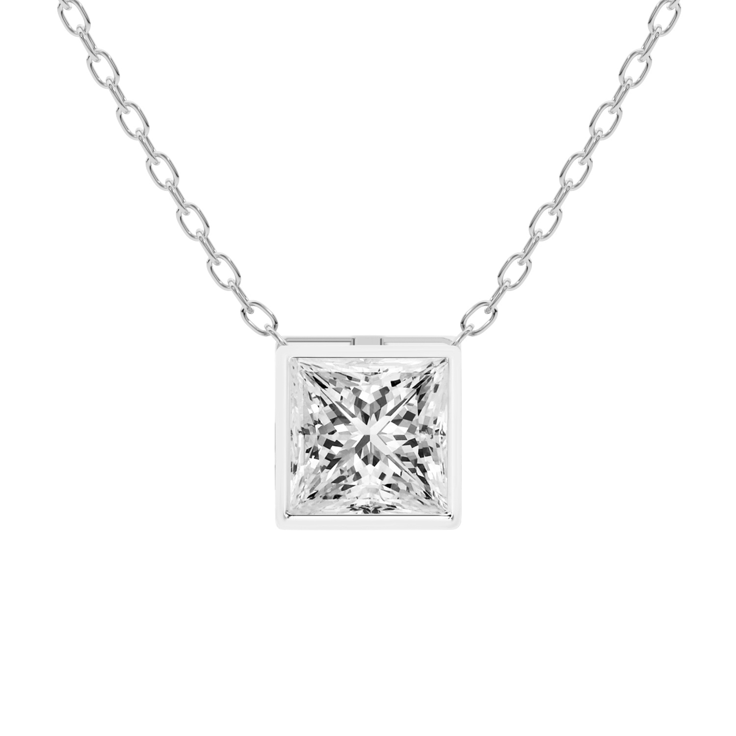10kt White Gold Globe Slider Lab Grown Diamond Pendant front image