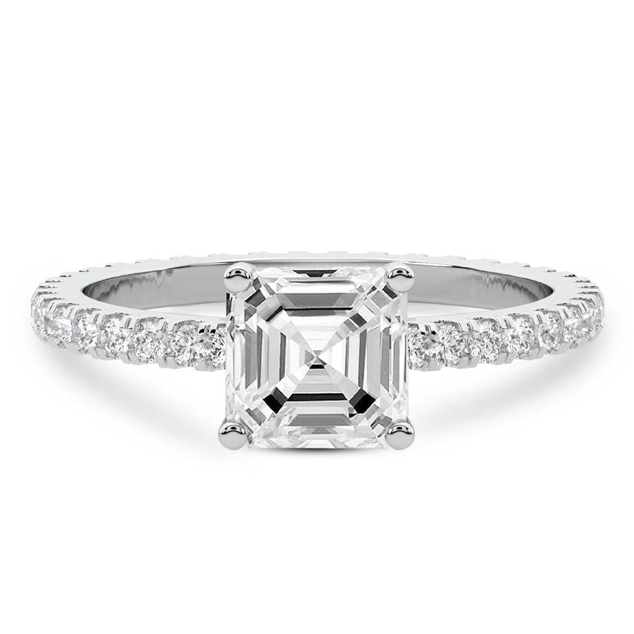 10kt White Gold Claire Full Eternity Lab Diamond Ring front image