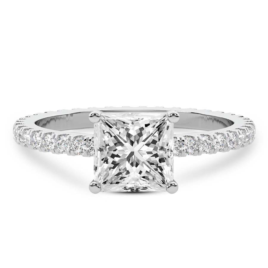 10kt White Gold Claire Full Eternity Lab Diamond Ring front image