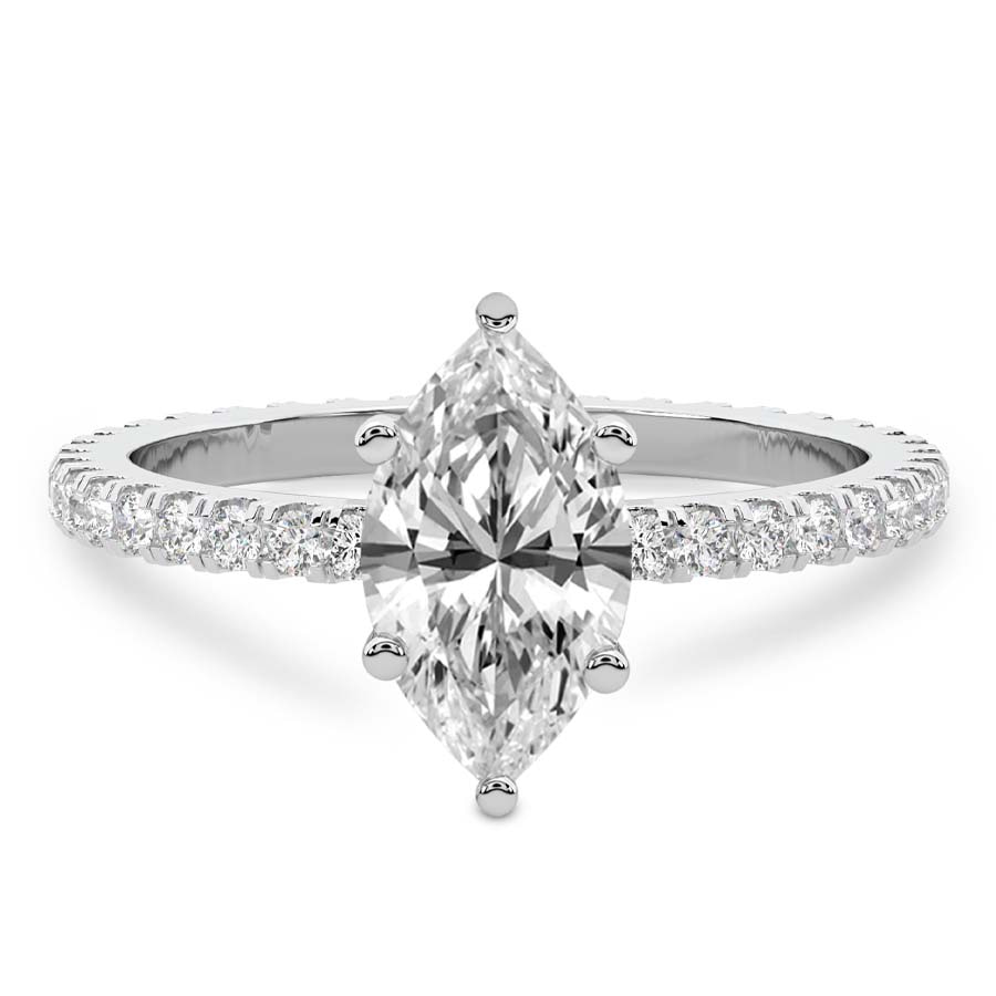 10kt White Gold Claire Full Eternity Lab Diamond Ring front image