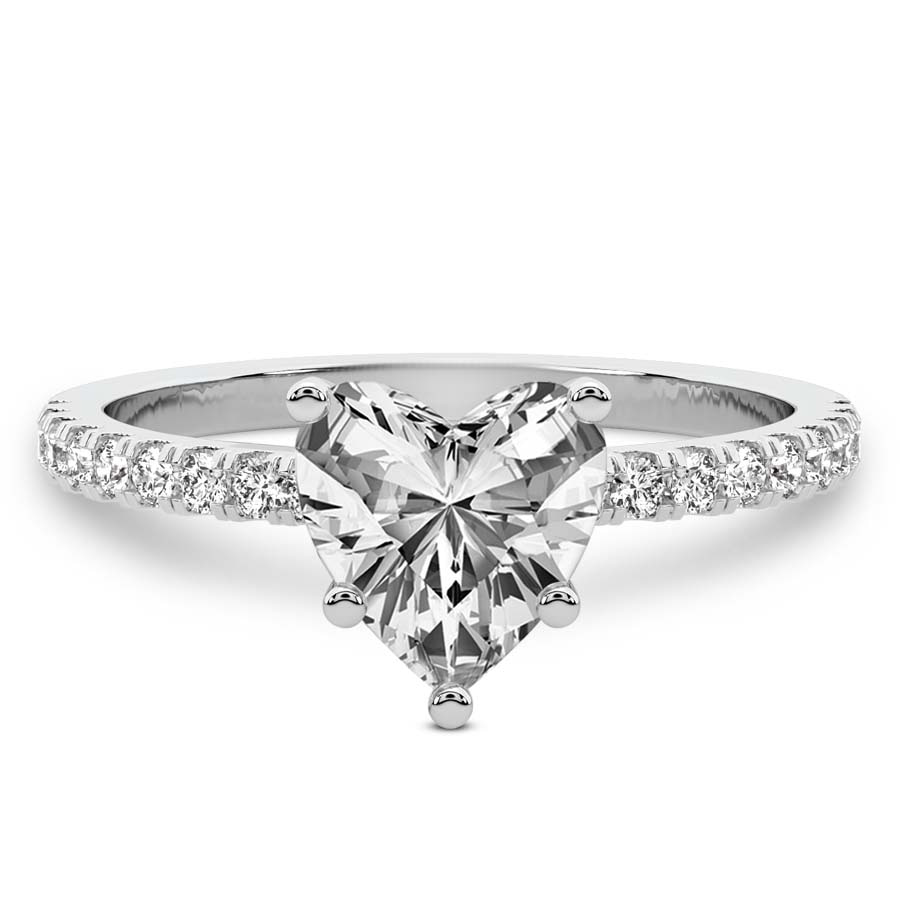 10kt White Gold Venetia Half Eternity Lab Diamond Ring front image
