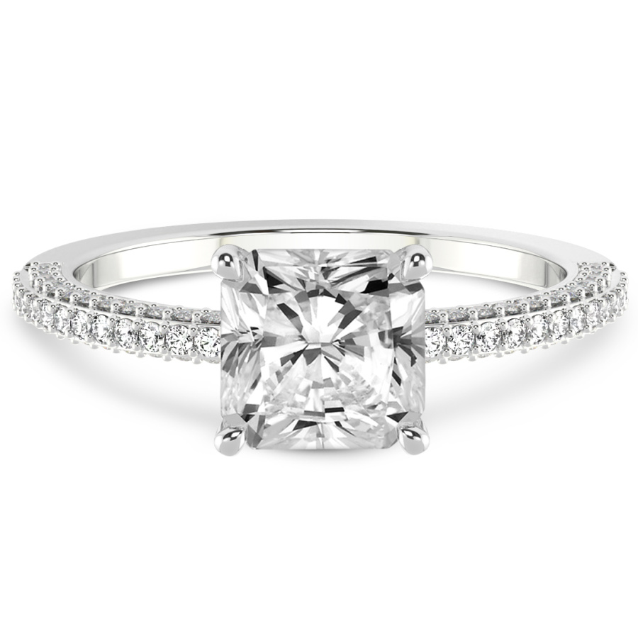 10kt White Gold Grace Micro pavé Eternity Lab Diamond Ring front image