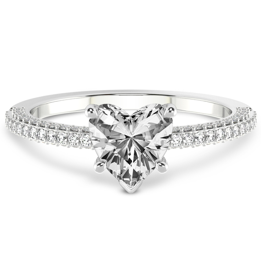 10kt White Gold Grace Micro pavé Eternity Lab Diamond Ring front image