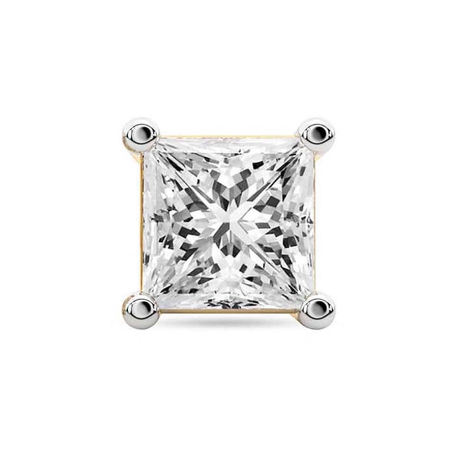 14kt Yellow Gold Four Prong Princess Lab Diamond Single Stud Earring (1 Ct. Tw.) front image