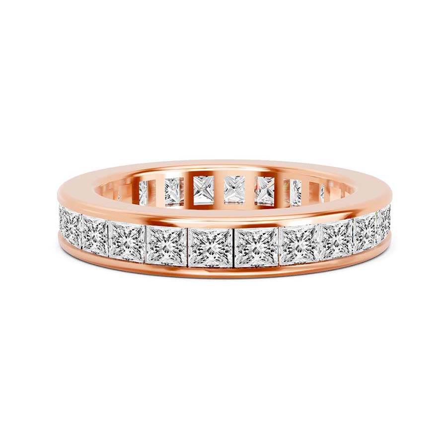 10kt Rose Gold Channel Set Princess Lab Diamond Eternity Ring (2 Ct. Tw.) front image