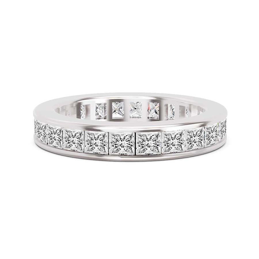 Platinum Channel Set Princess Lab Diamond Eternity Ring (2 Ct. Tw.) front image