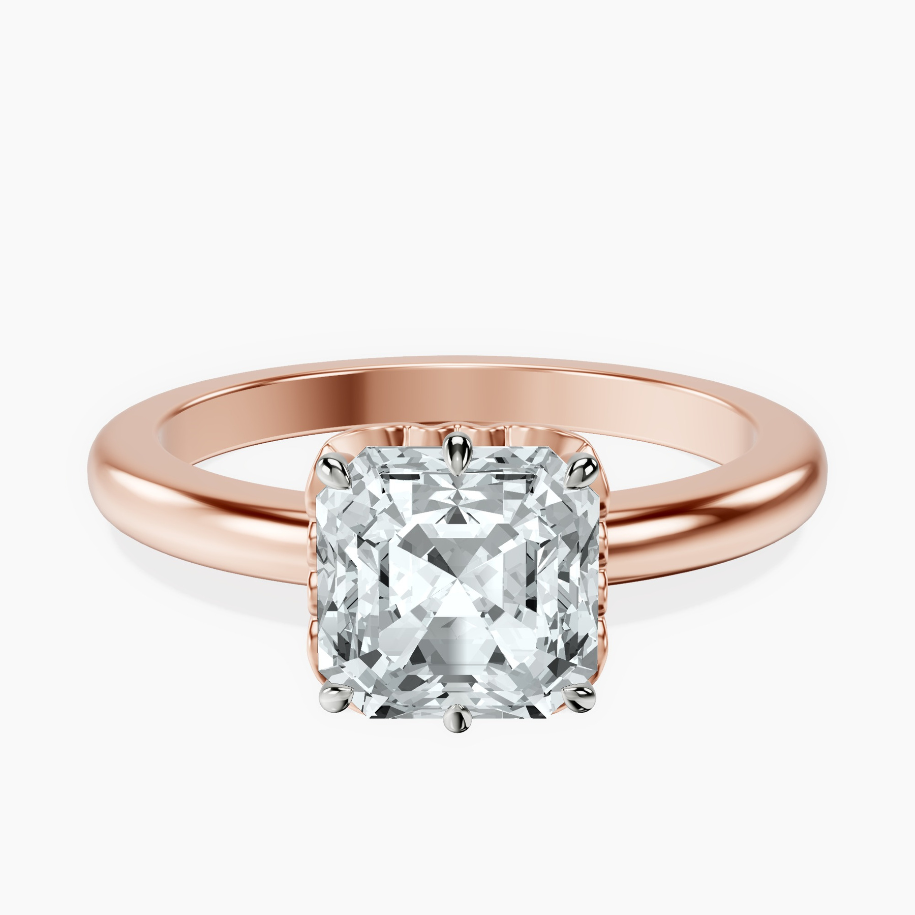 14kt Rose Gold Malissa Solitaire Lab Diamond Ring front image