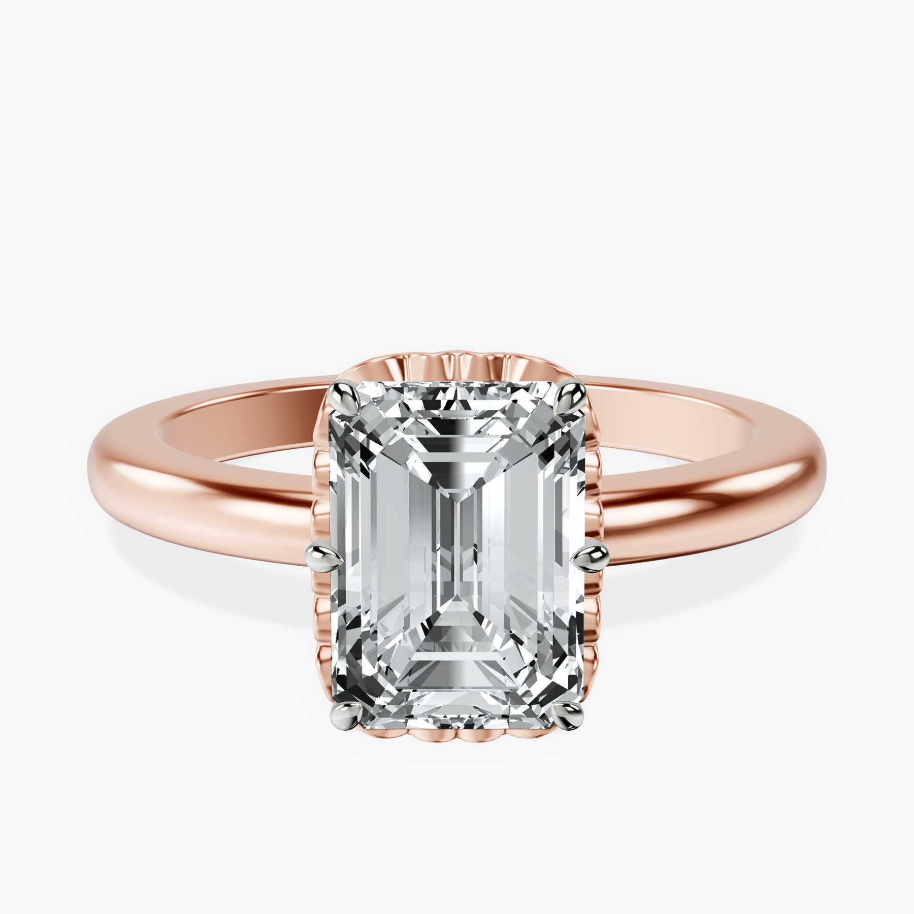 18kt Rose Gold Malissa Solitaire Lab Diamond Ring front image