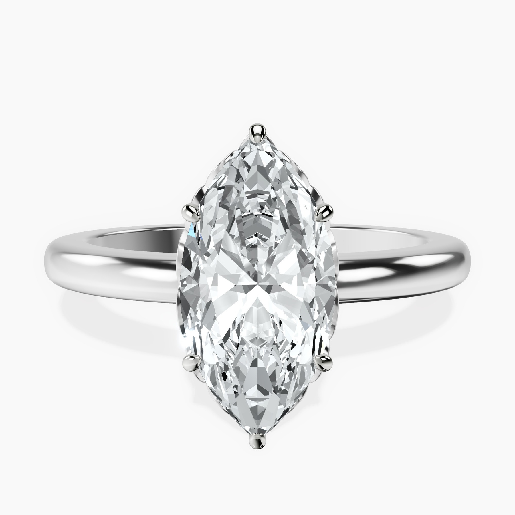 14ct White Gold Malissa Solitaire Lab Diamond Ring front image