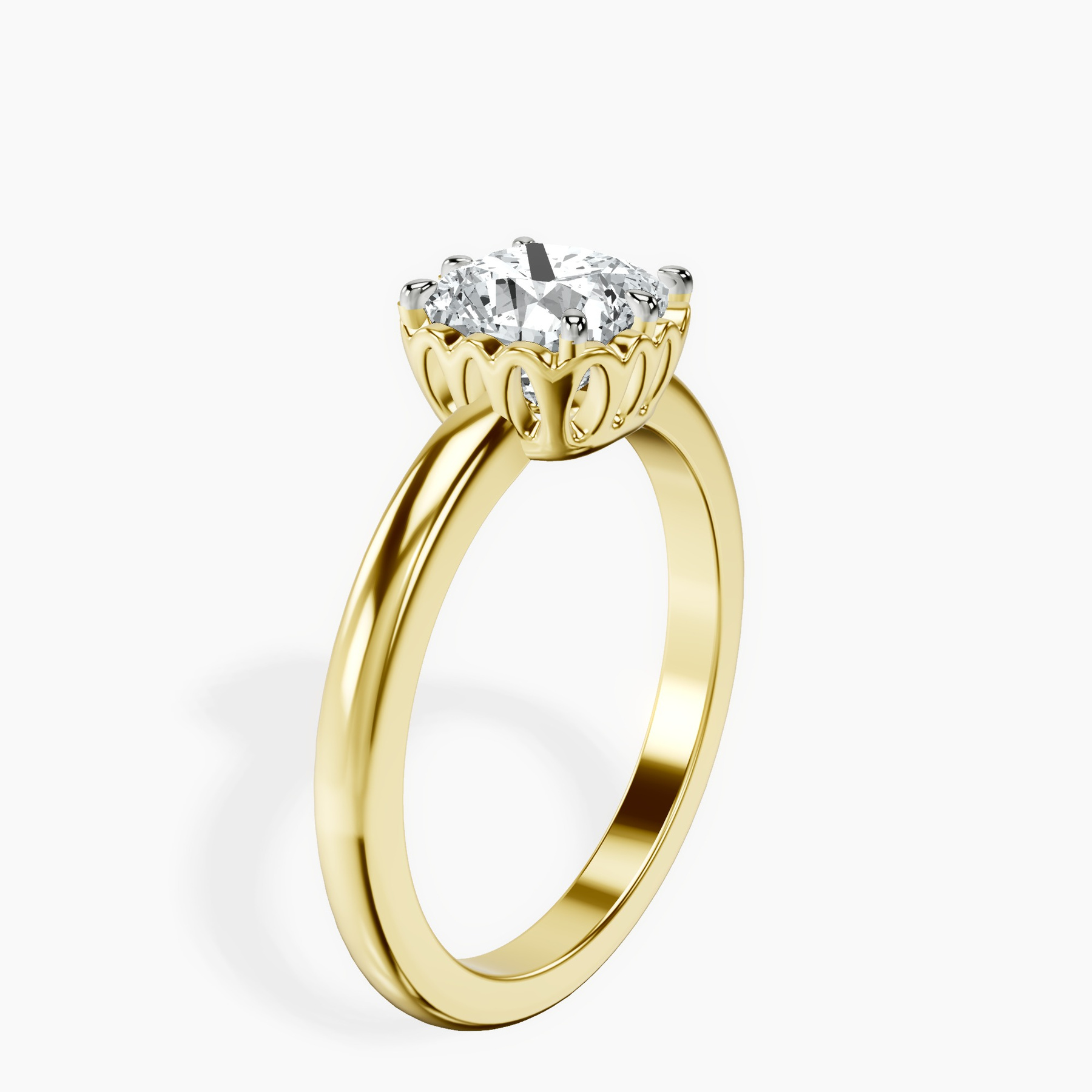 10kt Yellow Gold Malissa Solitaire Lab Diamond Ring standing product image one
