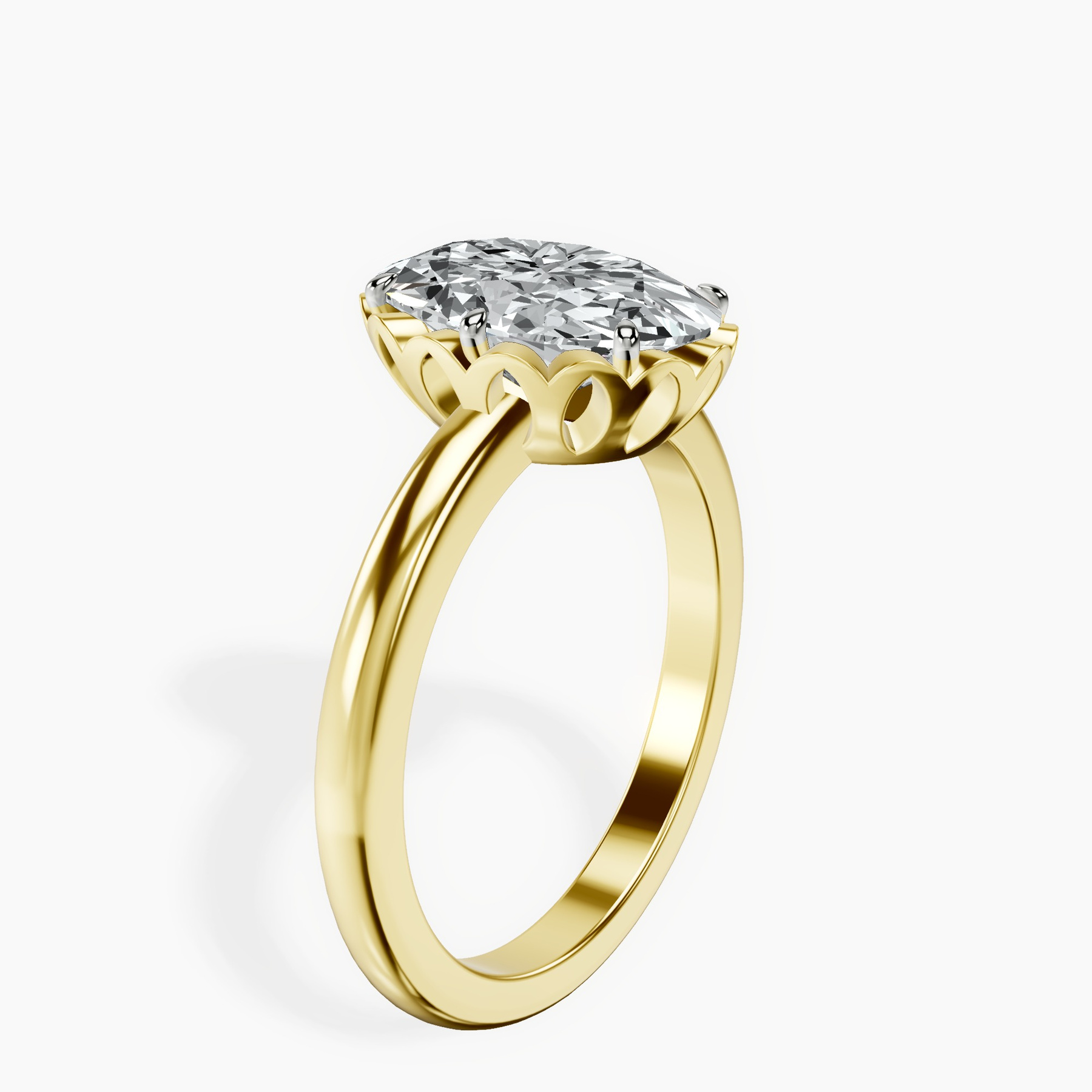 10kt Yellow Gold Malissa Solitaire Lab Diamond Ring standing product image one