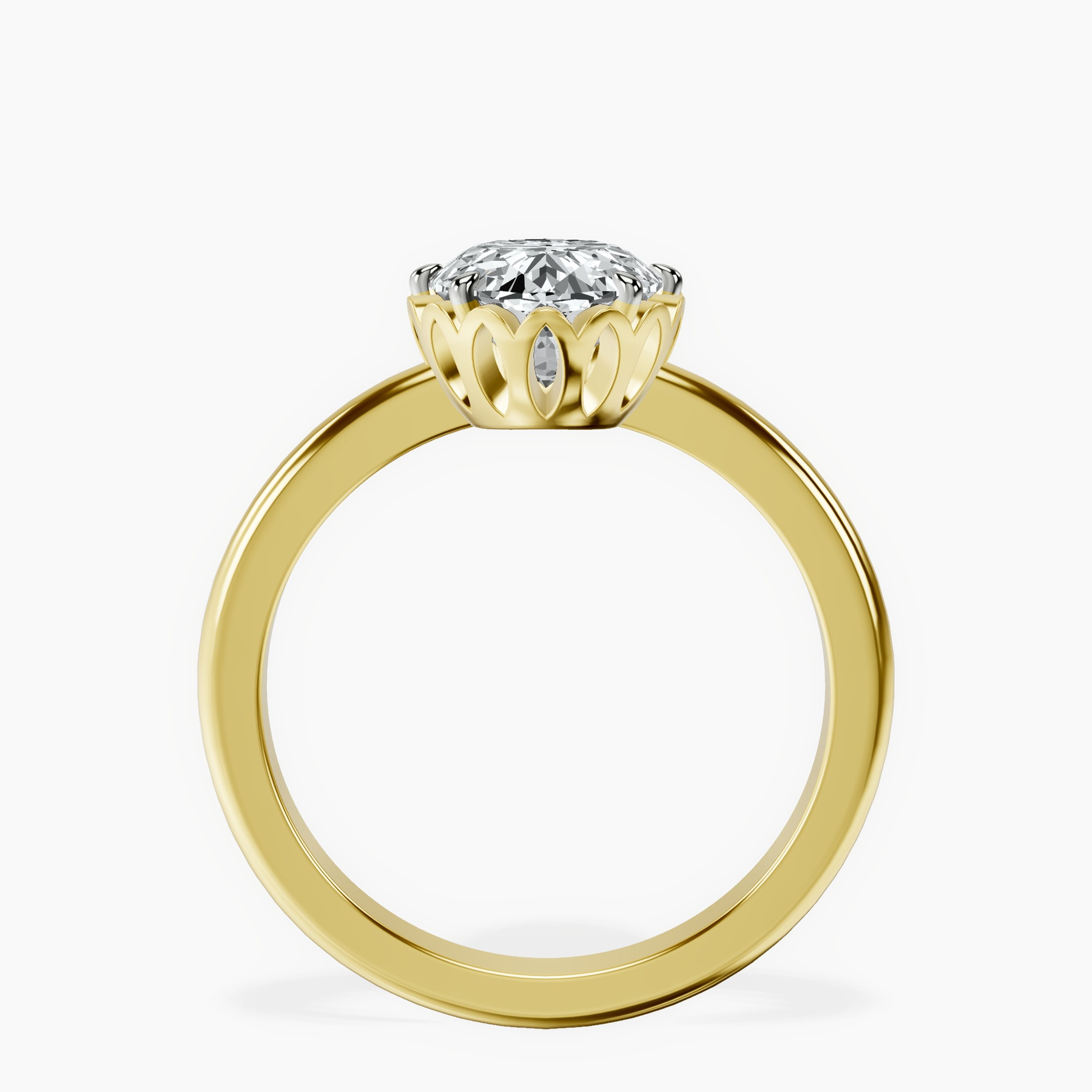 10kt Yellow Gold Malissa Solitaire Lab Diamond Ring side right image one