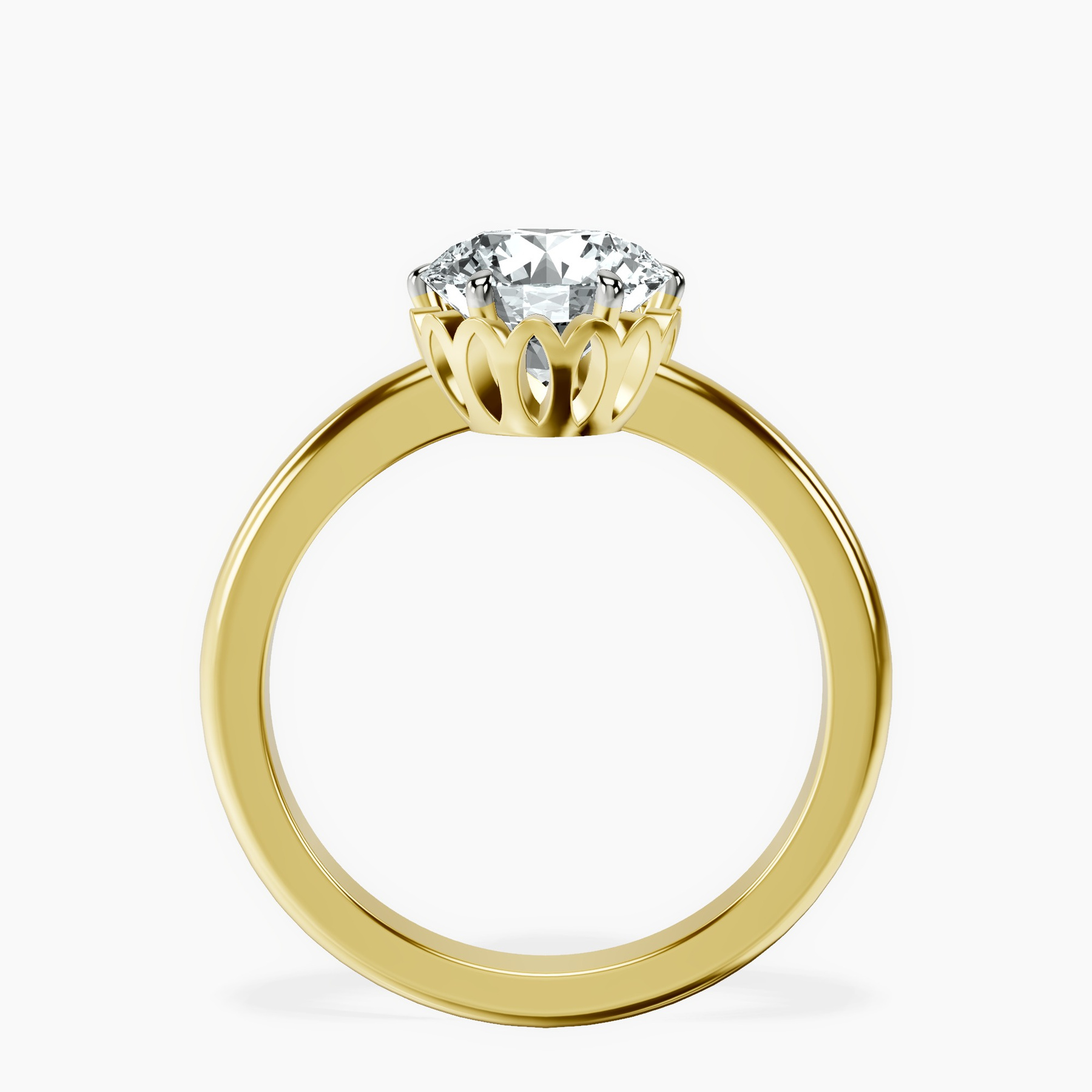 10kt Yellow Gold Malissa Solitaire Lab Diamond Ring side right image one