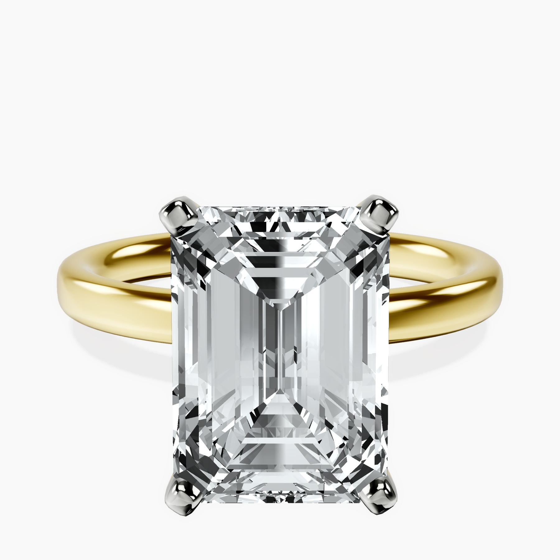 18kt Yellow Gold Four Prong Solitaire 2mm Lab Diamond Ring front image