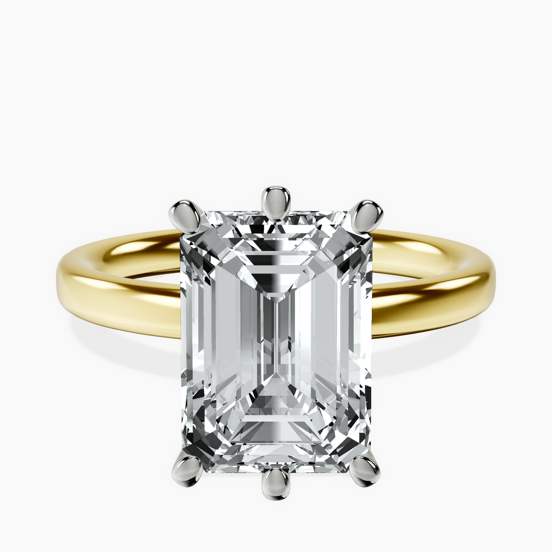 14kt Yellow Gold Six Prong Solitaire 2mm Lab Diamond Ring front image