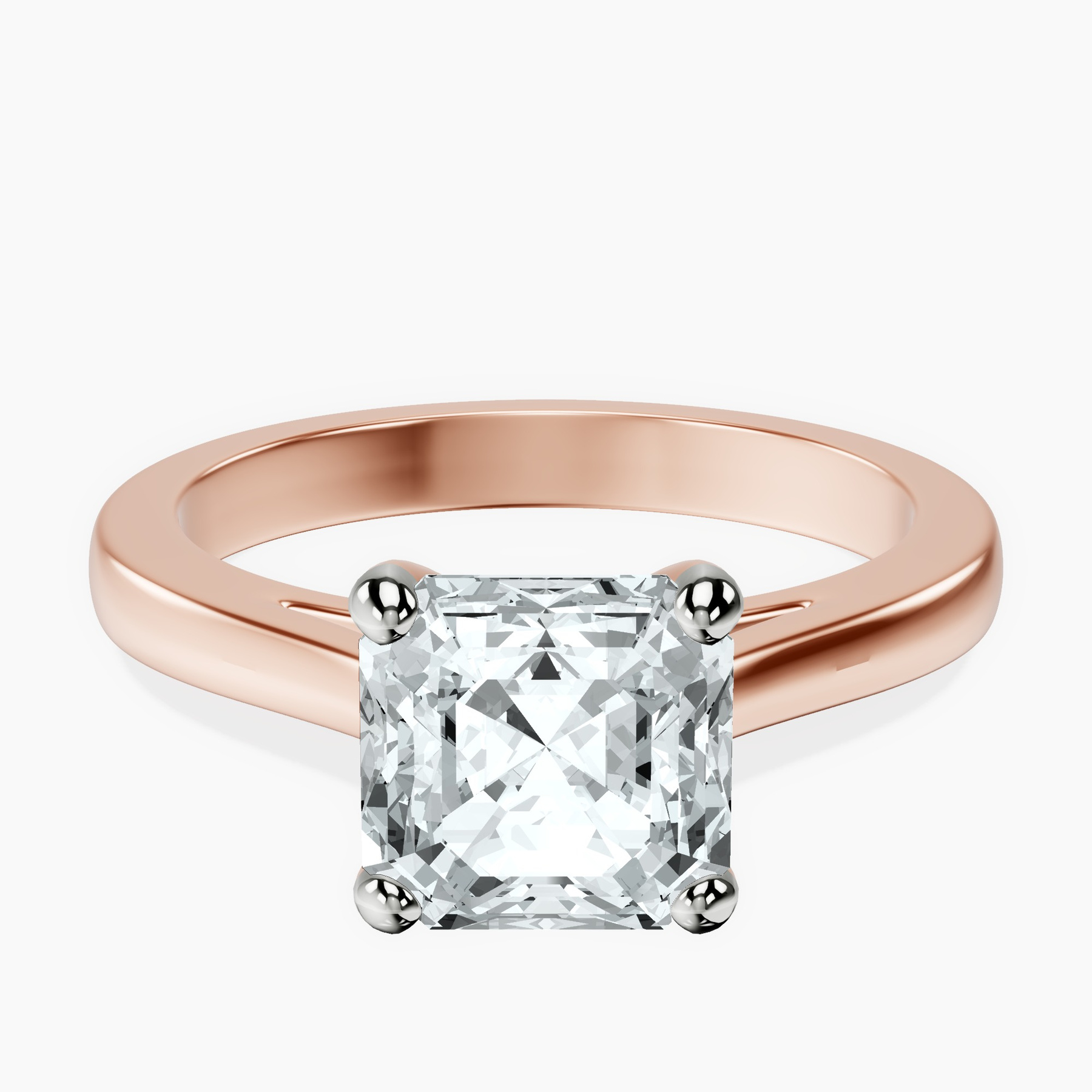 10kt Rose Gold Teagan Solitaire 2mm Lab Diamond Ring front image