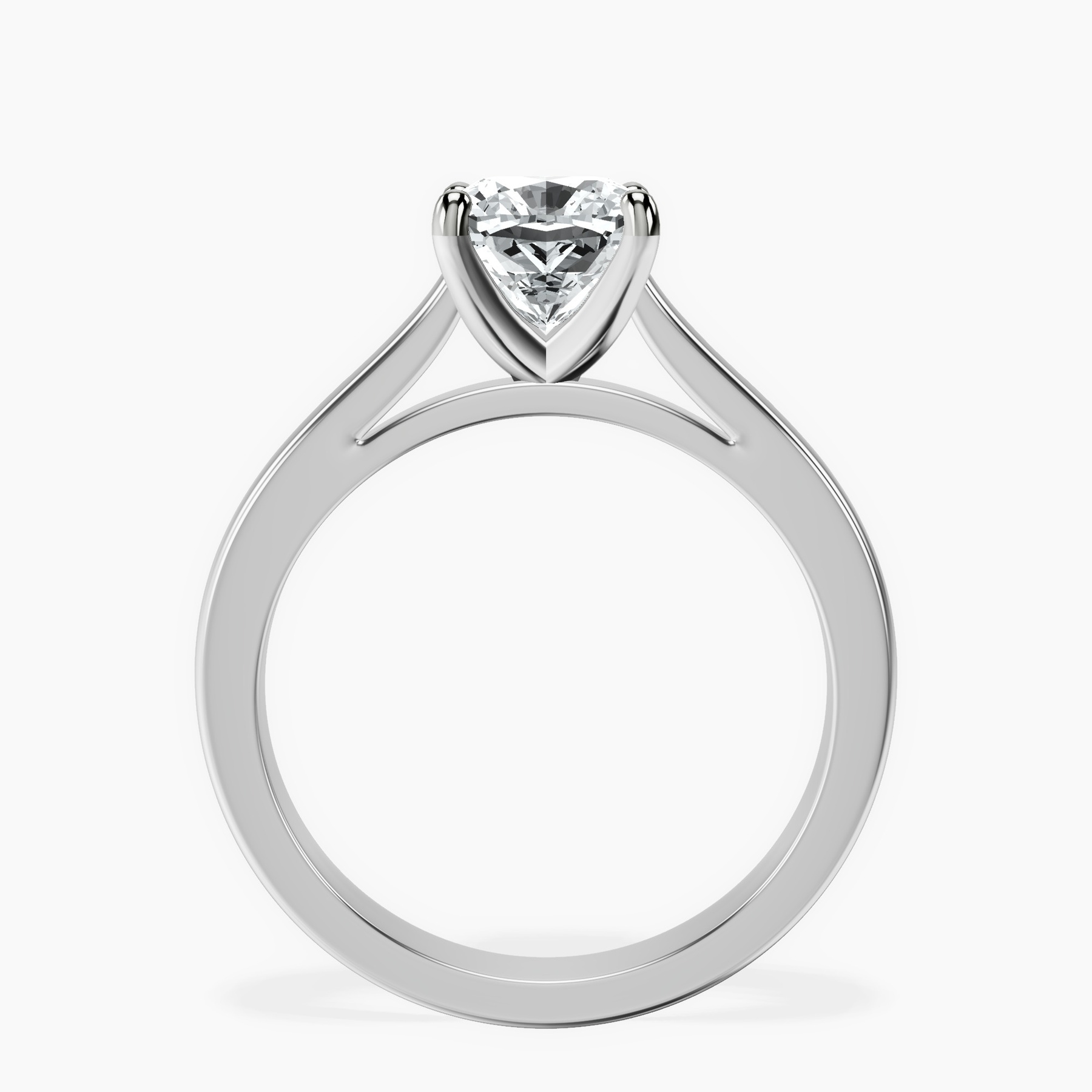 10kt White Gold Teagan Solitaire 2mm Lab Diamond Ring side right image one