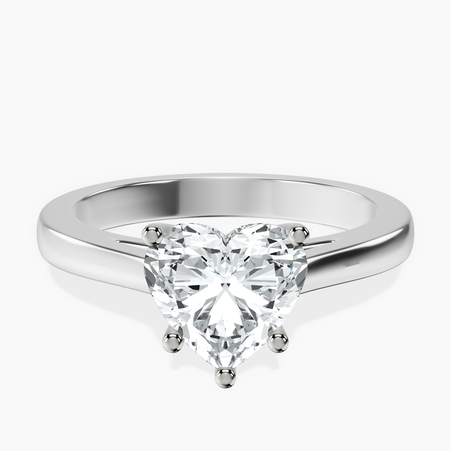 1.29 ct. heart Nina Dobrev Engagement Ring in platinum rtr top