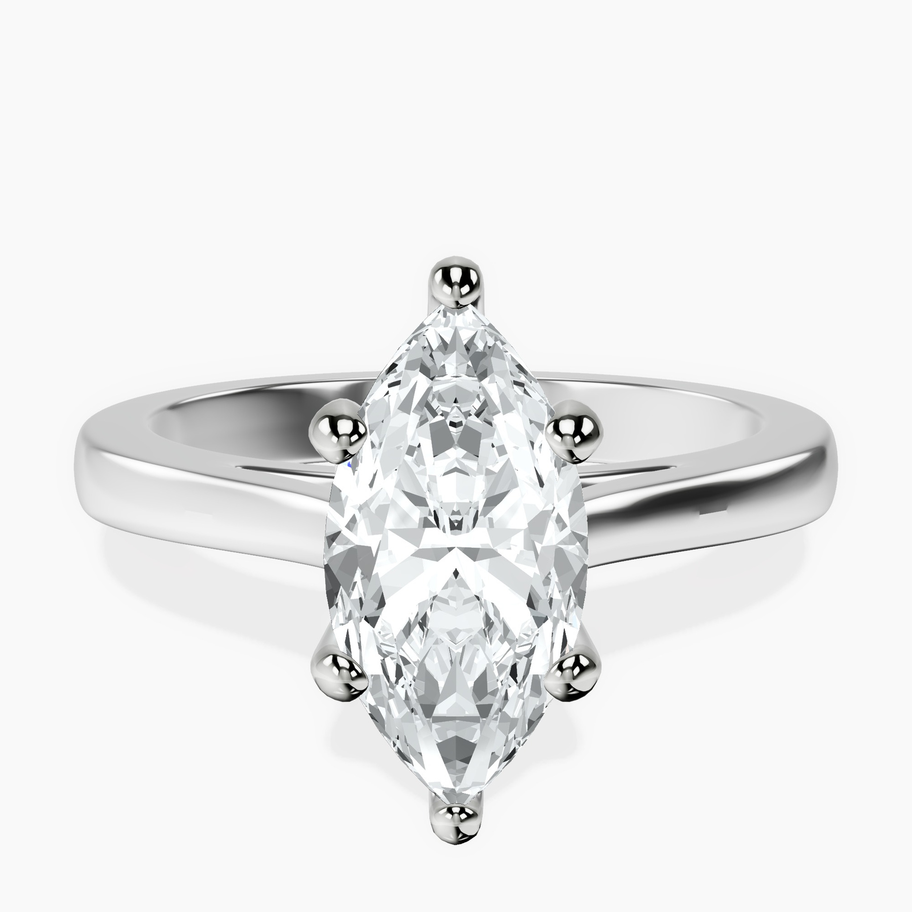 Platinum Teagan Solitaire 2mm Lab Diamond Ring front image