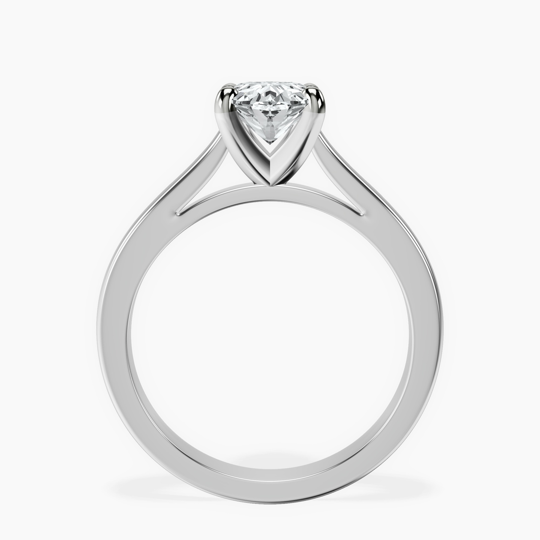 10kt White Gold Teagan Solitaire 2mm Lab Diamond Ring side right image one