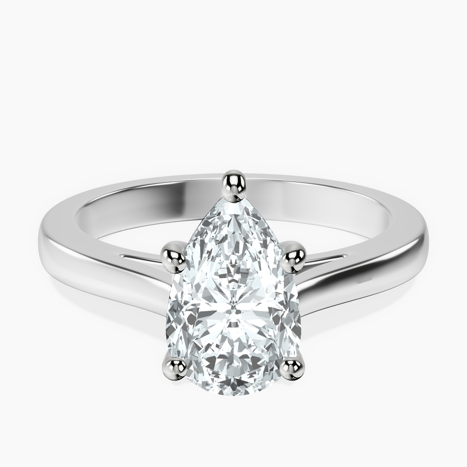 2.81 ct. pear Teagan Solitaire Ring in platinum rtr top