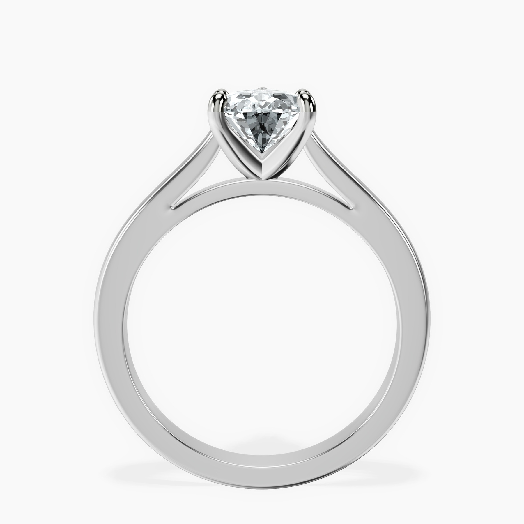 10kt White Gold Teagan Solitaire 2mm Lab Diamond Ring side right image one