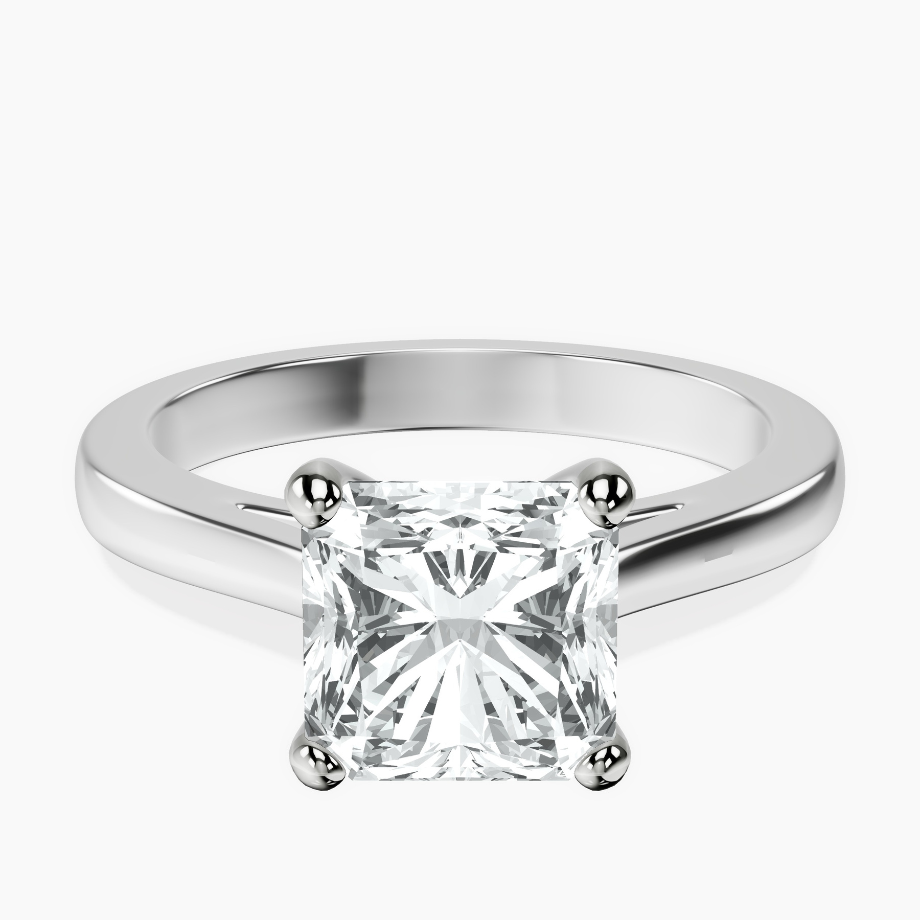 9ct White Gold Teagan Solitaire 2mm Lab Diamond Ring front image