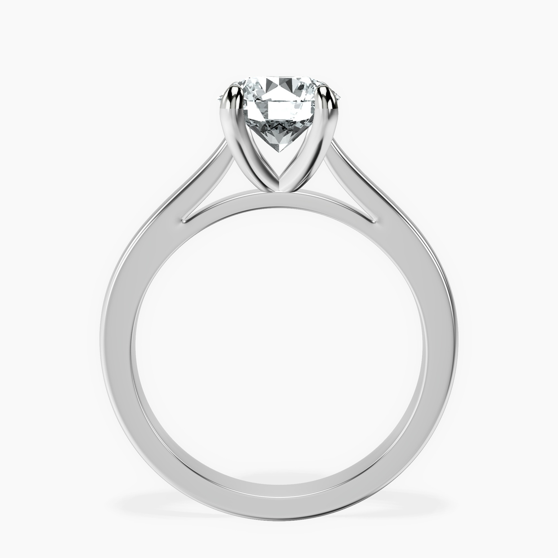 10kt White Gold Teagan Solitaire 2mm Lab Diamond Ring side right image one