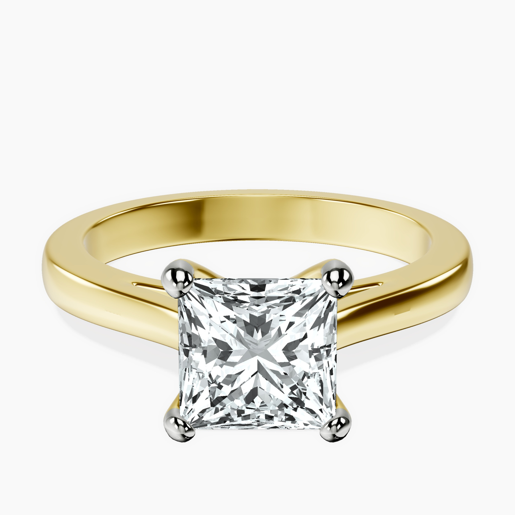 18kt Yellow Gold Teagan Solitaire 2mm Lab Diamond Ring front image